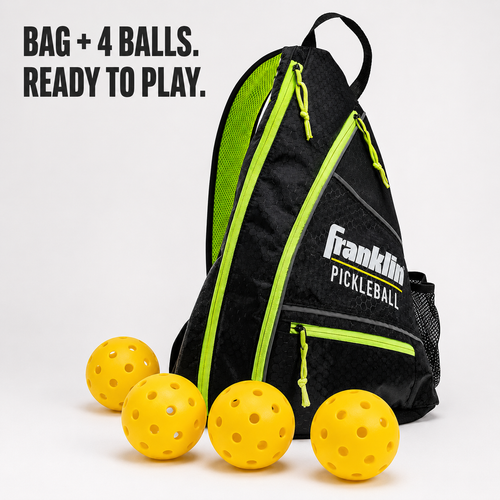 Court Kit: Pickleball Shoulder Bag + Ball 4-Pack