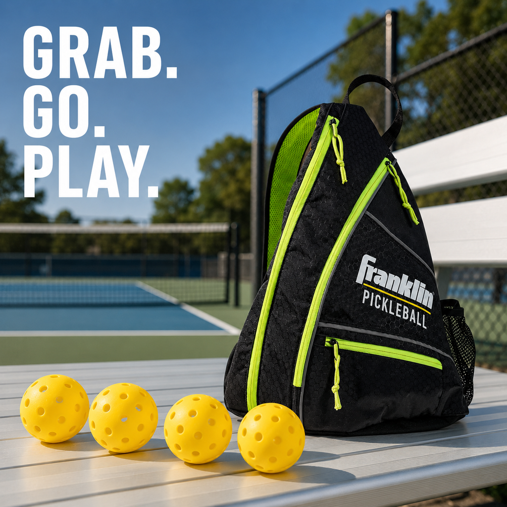 Court Kit: Pickleball Shoulder Bag + Ball 4-Pack