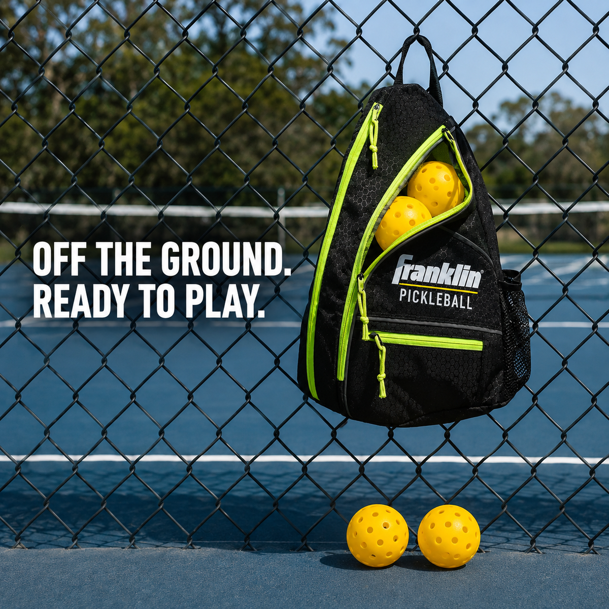 Court Kit: Pickleball Shoulder Bag + Ball 4-Pack